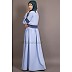 Classic abaya with Lace work - Sky  Blue Classic abaya with Lace work - Sky  Blue